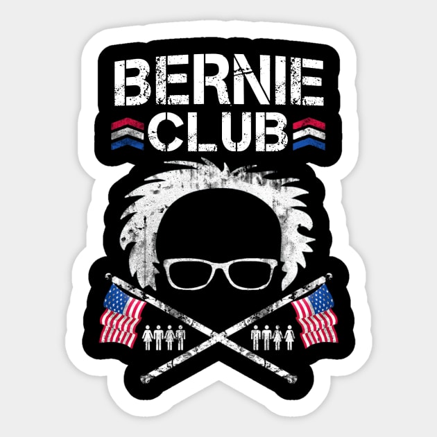 Bernie Club Sticker by DaHumorist